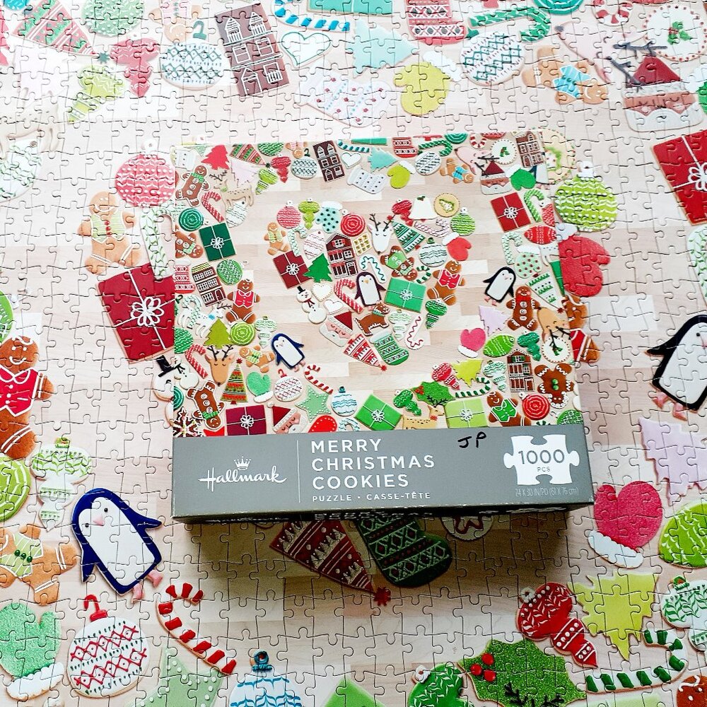 Hallmark Jigsaw Puzzle Merry Christmas Cookies 1000 Pieces Complete